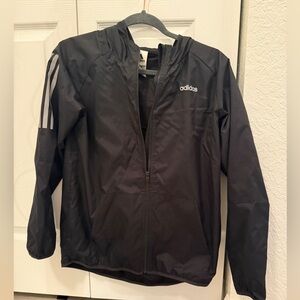 Adidas black windbreaker Jacket with reflective logo